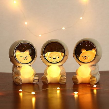 Cute Galaxy Guardian Pet Astronaut Night Light Personality Bedroom Home Decoration Lights Children's Gift