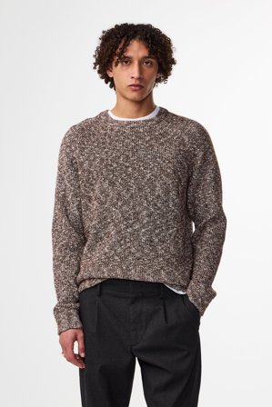 NN.07 Jacobo Boucle 6673 Pullover Herren Braun Baumwollmix
