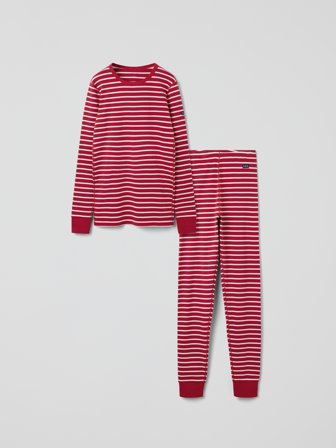 Set für Erwachsene gestreift - M - kinderbekleidung - red - Polarn O. Pyret