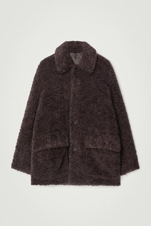 COS Men's Padded Faux Shearling Jacket in Brown