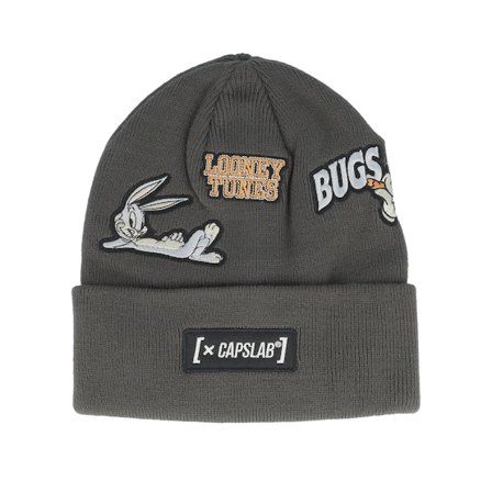 Capslab - Grijs cuff Beanie - Beanie Looney Tunes Charcoal Cuff @ Hatstore