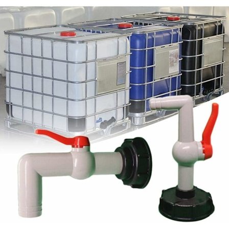 90 graders IBC tank adapter S60x6 haneventil, ton tønde samling hane fitting hane ton tønde fitting adapter, til regnvand opsamler fittings