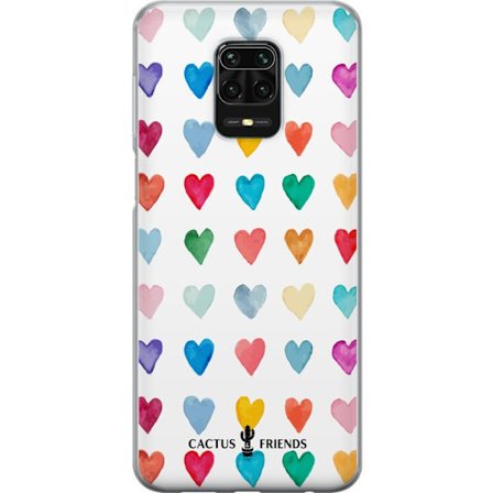 Yhteensopiva Puhelinkuori Xiaomi Xiaomi Redmi Note 9S Cactus and Friends - Watercolor Love Grid