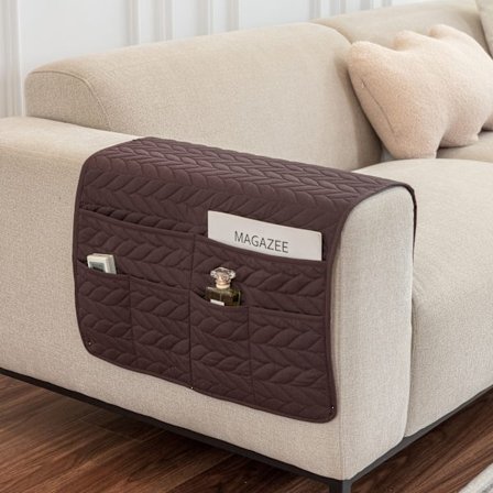 (Brun) Sofa Armlænsbetræk til Arme, Lænestol Arm Beskytter Cove