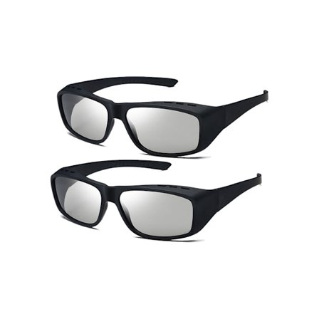 (2 stk) 3D-briller Biograf 3d-briller Polariseret polariseret ikke-flash stereoskopiske 3d-briller
