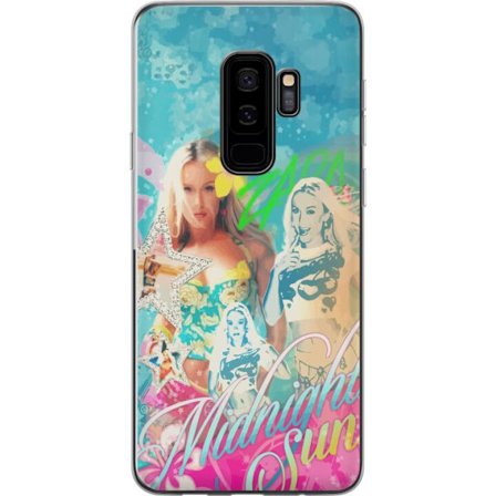 Yhteensopiva Puhelinkuori Samsung Galaxy S9+ Seikkailumaailma Steve, Creeper ja eläimillä värikkäässä palikkagrafiikassa