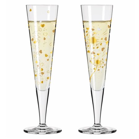 Ritzenhoff Goldnacht Heart champagneglas, 2 stk. - Multi | KitchenOne