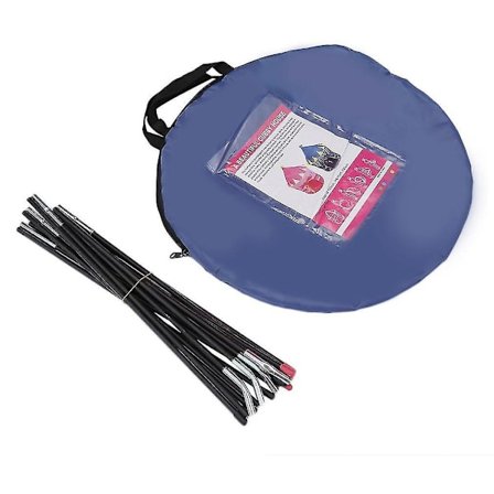 Suuri kokoontaitettava kuu- ja tähtipintainen lasten pelikatos