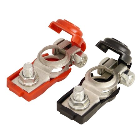 Sæt med 2 12v 24v Batteripoler Bilbatteripoler 12v Batteripoler Batteriforbindelse Bilbatteripol + plus og - minus Batteripol