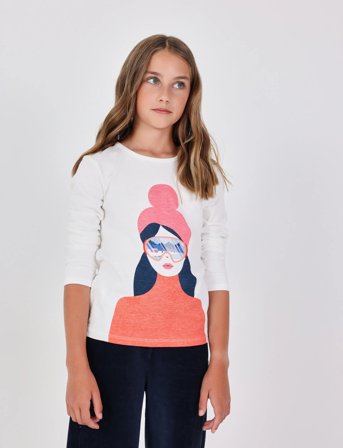 Boboli Knit T-Shirt Flame - White - 98