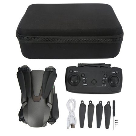 Drone med dobbelt 4K-kamera, brettbar, optisk flytposisjonering, grå, for over 14 år