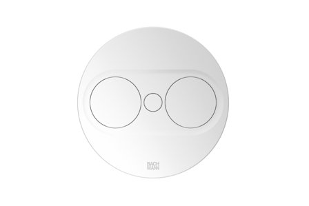 Rutab 946.200 Stikkontakt rundt, avtakbart lokk Matt hvit, Strømbrytere & vegguttak