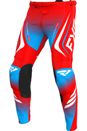 FXR Clutch Pro MX Trousers Red/White/Cyan 34