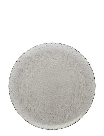 Aida | Raw Glass Beads - Flad Tallerken Smoke 27 Cm. 1 Stk D27Xh1,2 Cm | ONE SIZE