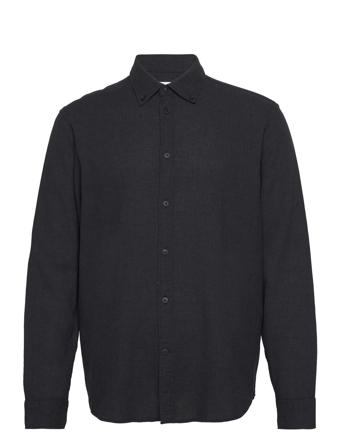 Slhrelaxrobin-Drake Shirt Skjorte Uformell Svart Selected Homme*Betinget Tilbud