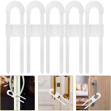 Barnlås Skåp - Skåpskydd för Barn - för skåp & kylskåp - 5 st - Vit