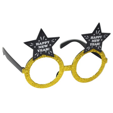 Happy New Year Briller med Stjerner Guld