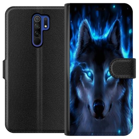 Yhteensopiva Lompakkokotelo Xiaomi Xiaomi Redmi 9 susi