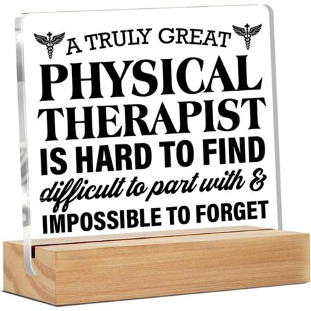 Fysioterapeut Gaver, Takke Gaver til Fysioterapi Gaver til Fysioterapeut Pensionering, Klar Skrivebords Dekorativt Akryl Skilt Dekor