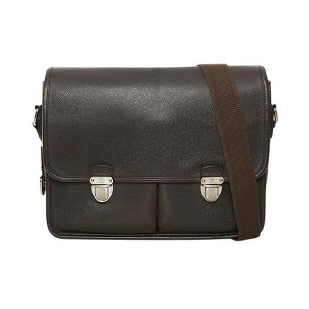 Louis Vuitton Vintage, Pre-owned Taiga Alexei Messenger Bag Bruin, Heren, Maat:ONE Size