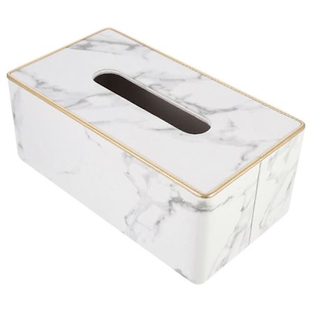 1 stk. Tissue Box Eksklusiv Tissue Box til Virksomheder Tissue Opbevaringsboks Tissueholder Hvid