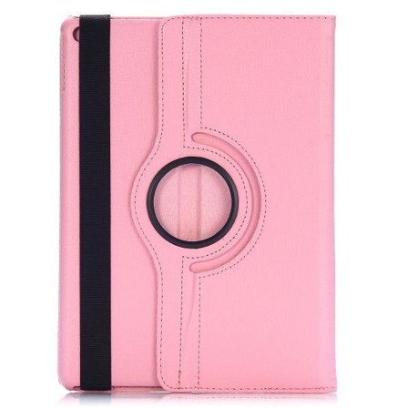 Läderfodral med ställ ljusrosa, iPad Air