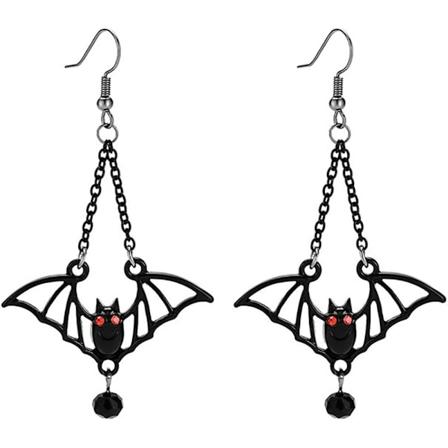 Halloween-kranieøreringe til kvinder, Cosplay-fest skræmmende edderkoppe-studs, Djævelens øje-øreringe, Gothic Punk-øreringe