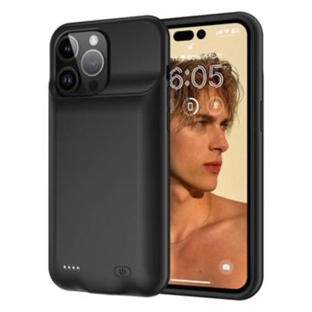 iPhone 15 Pro Batterifodral - 7000mAh - Svart