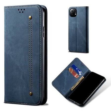 Jeans Xiaomi Mi 11 flip case - Sininen