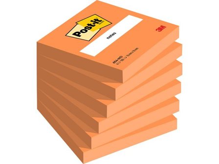 Post-it Notes, 76 x 76 mm, Neon Orange , 100 blad - Lyreco - Kontorsmaterial - Notes och Post-It - Notes - Färgade