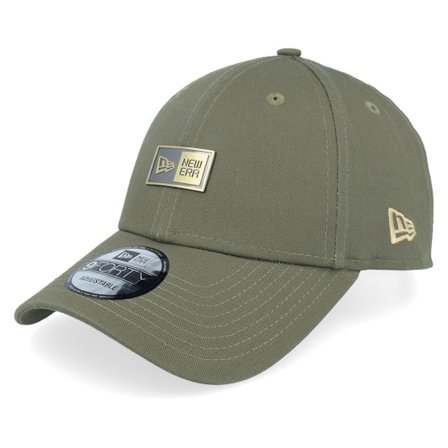 New Era - Grön adjustable Keps - Ne Badge 9FORTY Olive Adjustable @ Hatstore