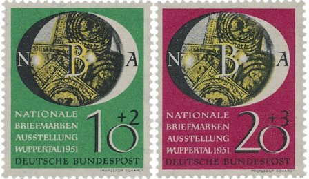 Tyskland 1951 - MICHEL 141-142 - Postfrisk