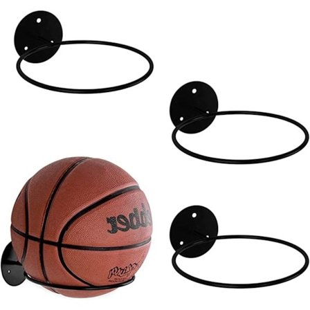 st fodboldholder, vægmonteret boldholder fodboldopbevaring, fodboldstativ boldvægopbevaring display boldopbevaring metal boldholder rack display