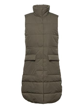Mschkaysa Pavinaria Waistcoat Vests Padded Vests Khakigrønn MOSS COPENHAGEN