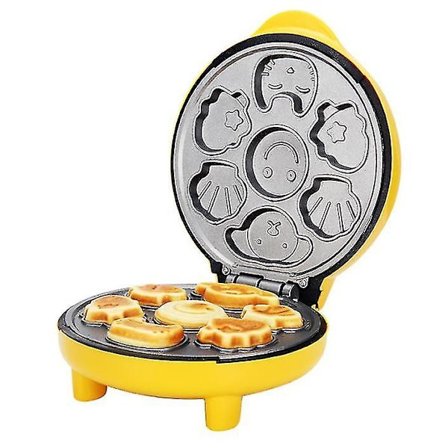 Tegneseriekake-maskin Automatisk Mini Egg Waffles Barnebrødmaskin