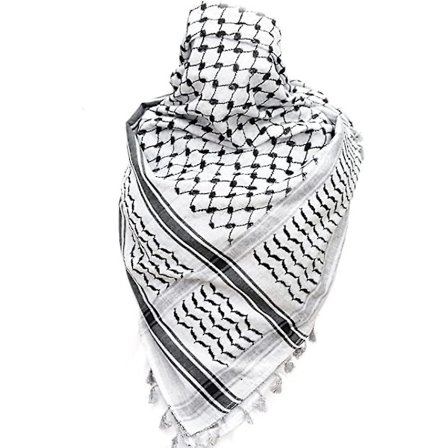 Palestina halsduk, Keffiyeh, Arafat Hatta, bred med tofsar, Shemagh Keffiyeh Arab houndstooth100% y2