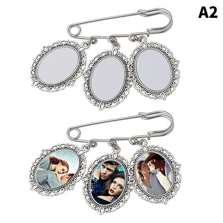 Foto Charm Gør-det-selv Pin Making Bryllup Charm Oval Aluminiumsplade Ph