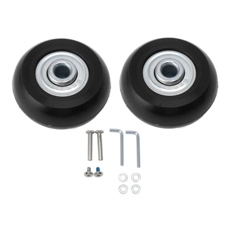 2 stk. Kufferthjul Udskiftning Støjsvage Gummi Svinghjul Lejer Reparationssæt 43mm X 18mm