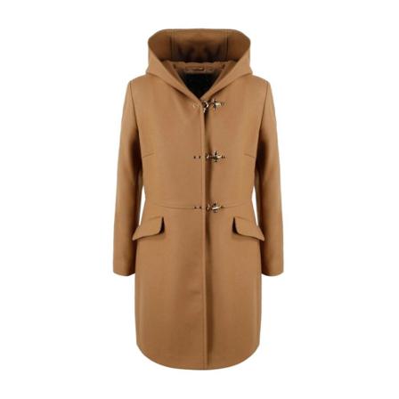 Fay Single-Breasted Coats Brun, Dame Uldfrakker