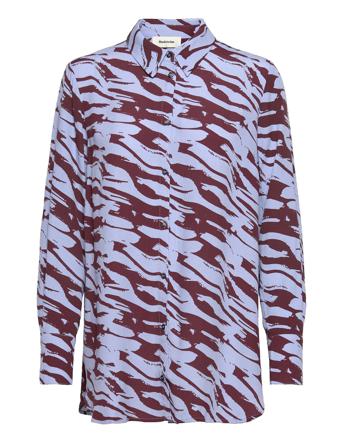 Olandermd Print Shirt Långärmad Skjorta Multi/mönstrad Modström