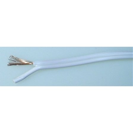 Högtalarkabel 2x0.75 5 M Vit