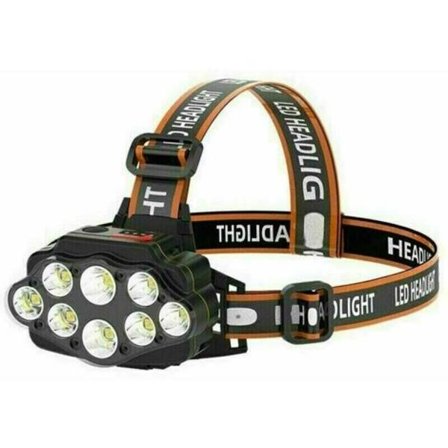 Huvudlampa, 8 LED Lumen USB Laddningsbar LED Huvudlampa, Kraftfull Vattentät Huvudlampa för Camping, Cykling, Klättring