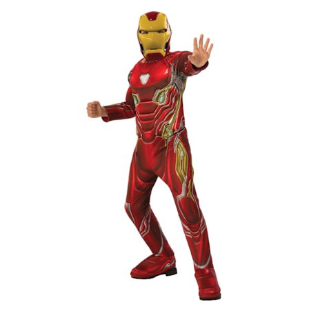 Iron Man Boys Deluxe Kostym 5-6 År Röd