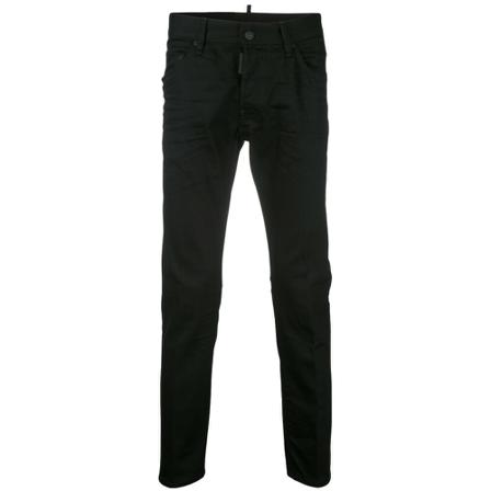 Dsquared2, Black Bull Wash Super Twinky Jeans Zwart, Heren, Maat:M,elastaan