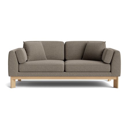 Nordica 2-Sitzer-Sofa in Nordic Grau, skandinavisches Design, bequeme Polsterung, modernes Wohnzimmer-Sofa, zeitloser Stil, unifarben, 81cm