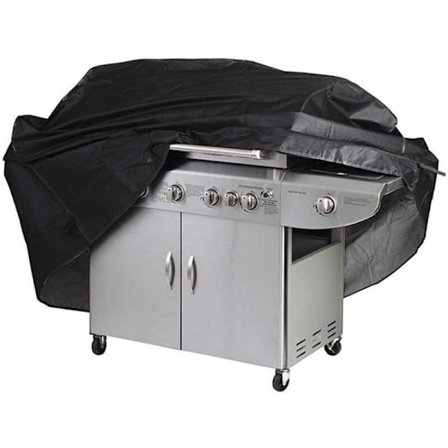 Grillöverdrag BBQ Skyddspresenning Anti-UV Anti-vatten Anti-fukt med Förvaringsväska Svart (170 x 61 x 117cm)