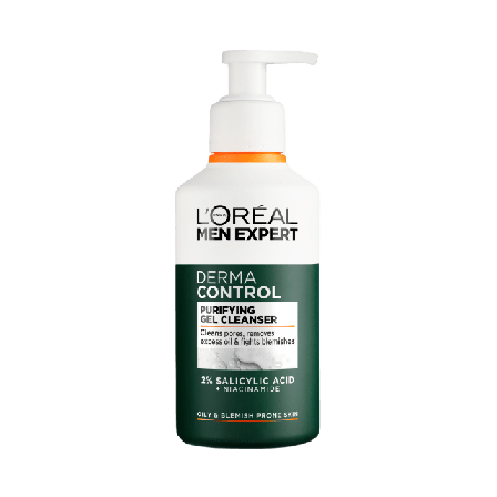L'Oréal Paris Derma Control Cleansing Gel Inpackning & behandling Unisex 260 ML