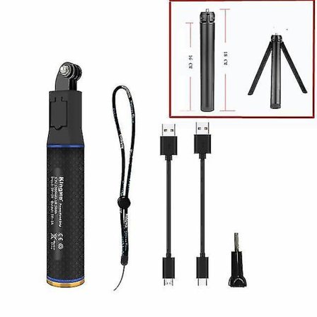 New 2 In1 Selfie Stick & Power Bank 5200mah Battery Hand Grip Tripod F