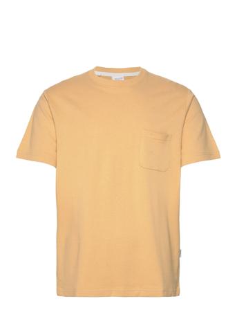 Slhrelaxsoon Pocket Ss O-Neck Tee W T-shirts Short-sleeved Beige Selected Homme*Betinget Tilbud
