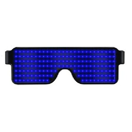 Dynamiska LED-glasögon med glödande ljus, USB-uppladdningsbara LED-glasögon med blinkande neon, 8 mönster LED-ljusglasögon för fester, nattklubbar, 